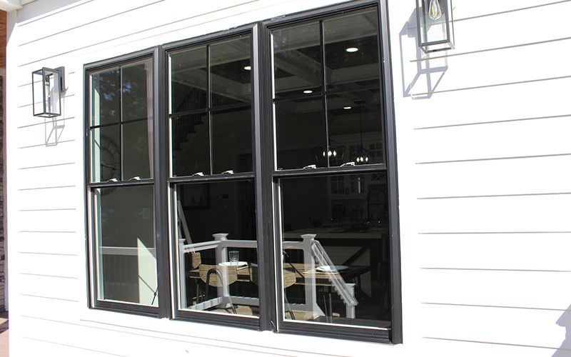 black glass windows