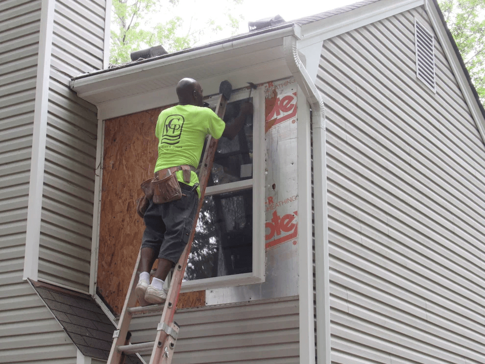 window installation process by CVP windows & Doors