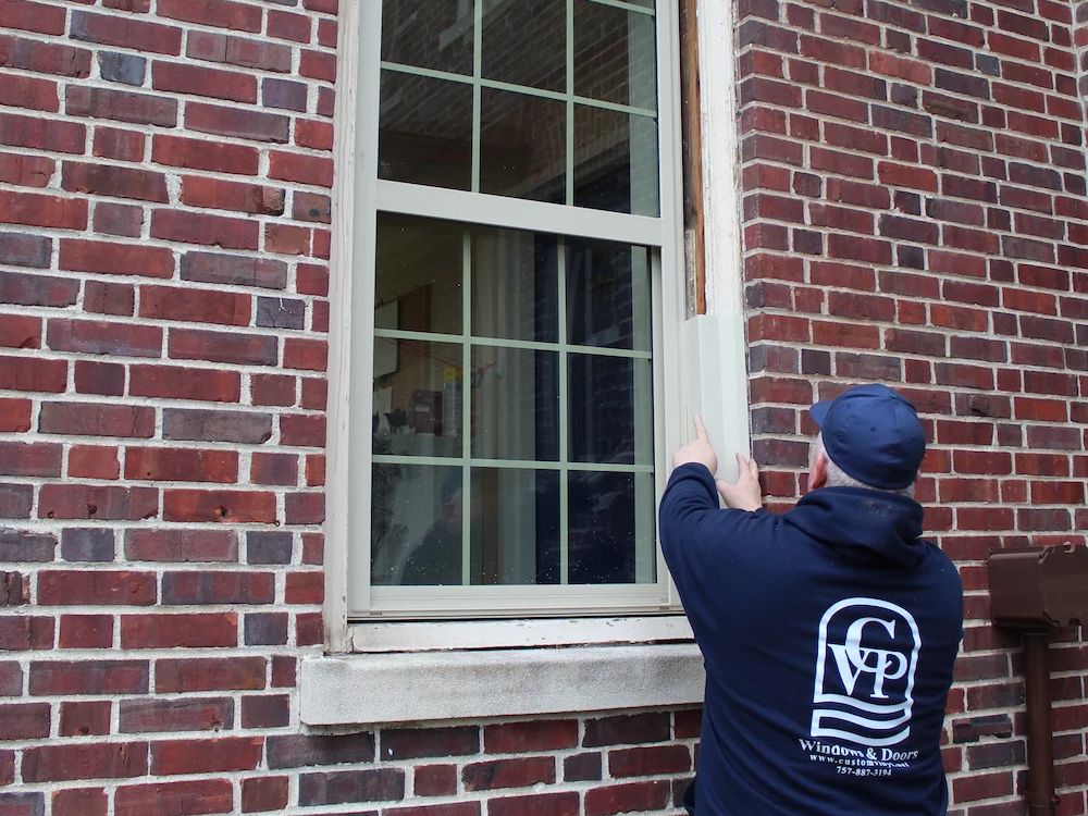 Typical insert method of window installation