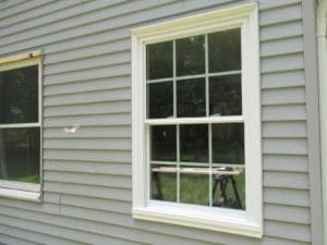 White Restoration Series Windows with Colonial grids in Williamsburg