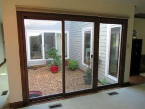 Painted Sliding Glass Doors with No grids in Williamsburg