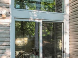 White Sliding Glass Doors with No grids in Williamsburg