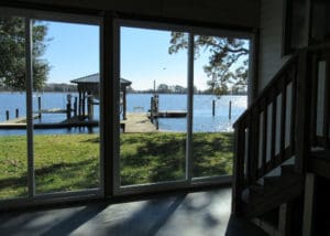 White Sliding Glass Doors with No grids in Lanexa