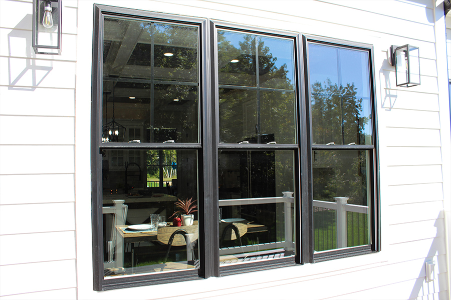 The street-appeal of a black exterior window frame.